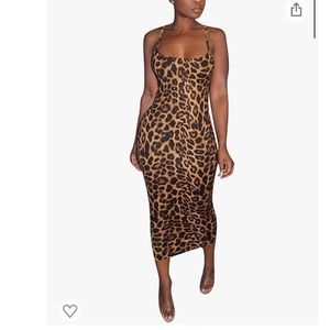 Great condition leopard print bodycon maxi dress